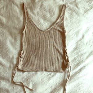 Project Social T cropped ribbed tank